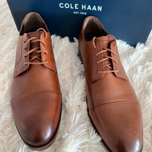 Cole Haan Other - 🎉HP🎉Cole Haan Mens Henry Grand Blucher Cap Oxford - British Tan Color Size 12M